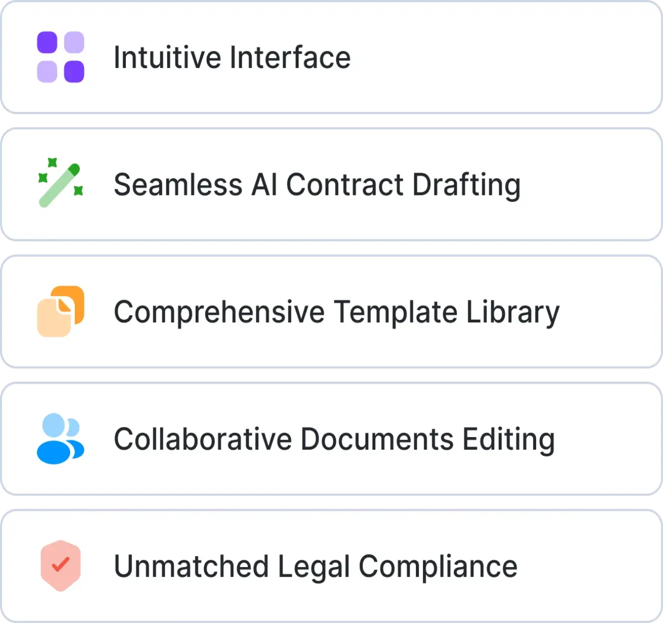 AI-powered contract template interface for automated contract creation Setting the Standard